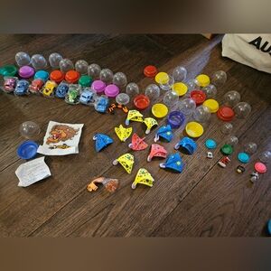Vintage Lot of 25  Capsules & prize Toys for Bubblegum Vending Machine various .
